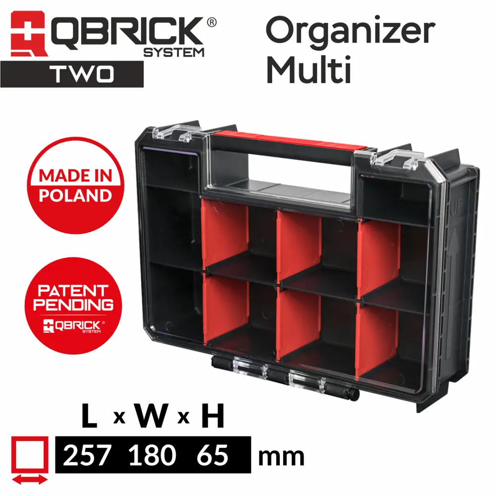 Фото Органайзер Qbrick System QS TWO Organizer Multi 257x182x65 мм, пластик Фото Органайзер Qbrick System QS TWO Organizer Multi 257x182x65 мм, пластик