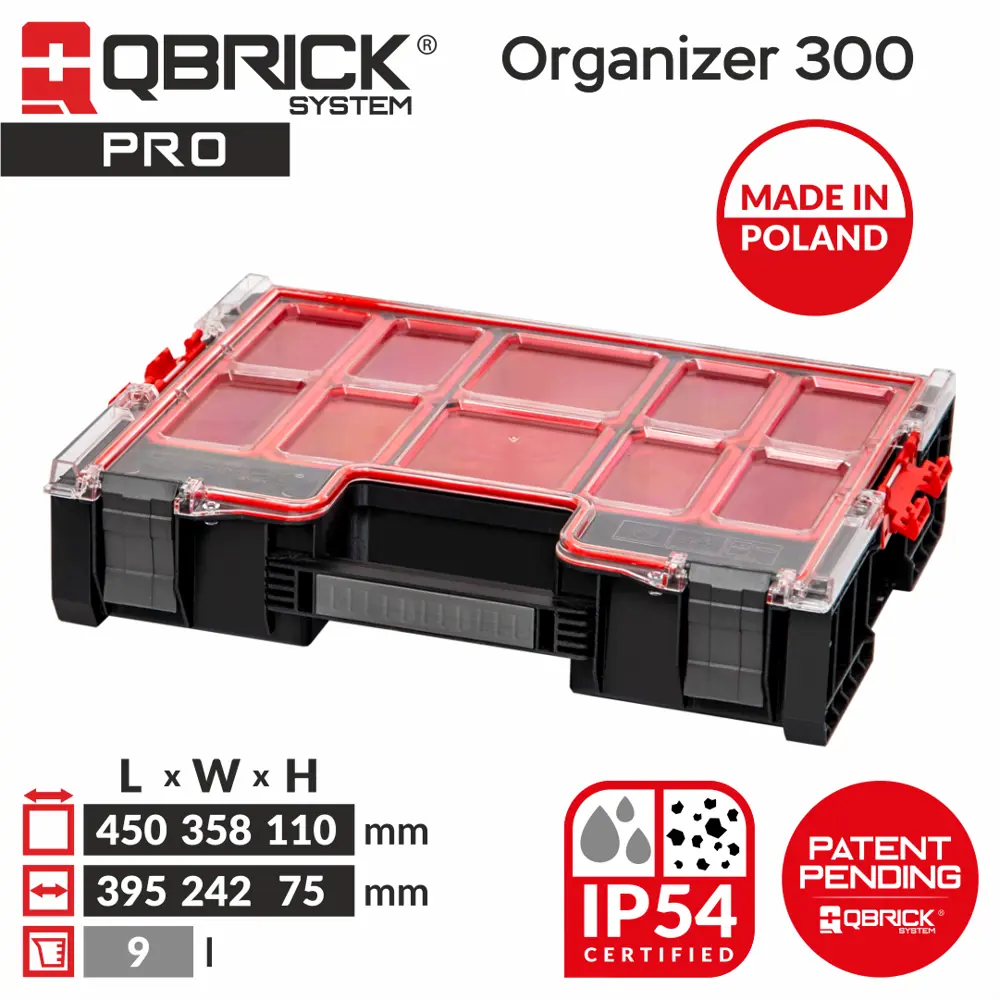 Фото 3 Ящик для инструментов Qbrick System QS Pro Organizer 300 37x46x13.50 см, abs-пластик Фото 3 Ящик для инструментов Qbrick System QS Pro Organizer 300 37x46x13.50 см, abs-пластик
