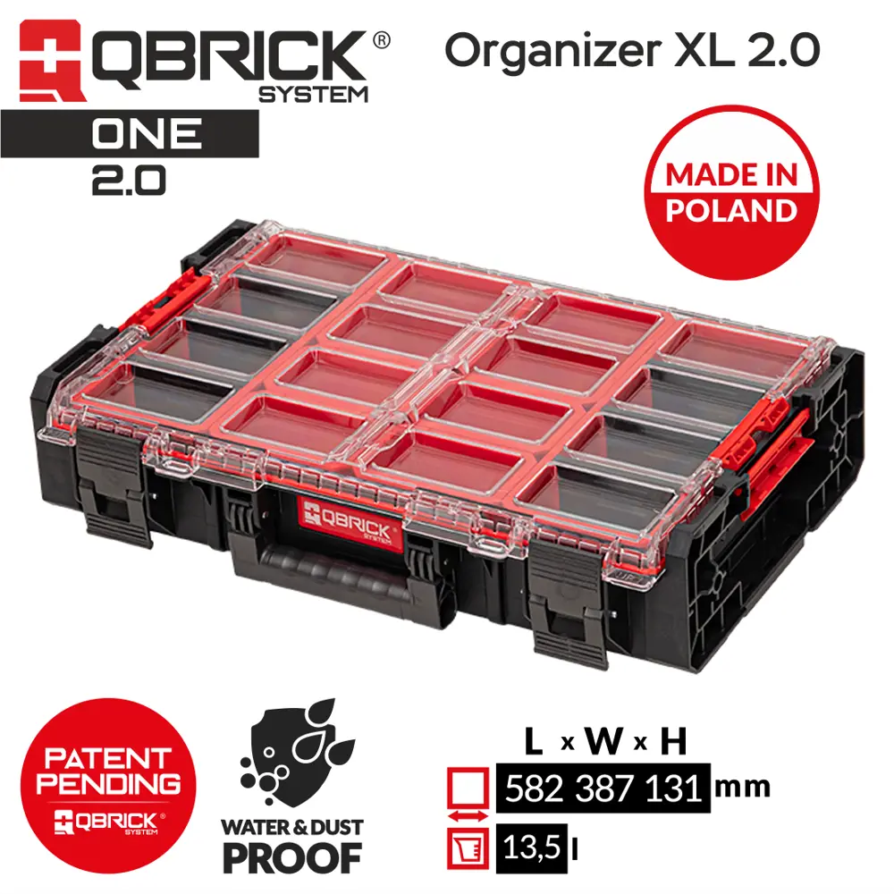 Фото Органайзер модульный Qbrick System QS ONE Organizer XL 2.0 585x385x131 мм, пластик Фото Органайзер модульный Qbrick System QS ONE Organizer XL 2.0 585x385x131 мм, пластик