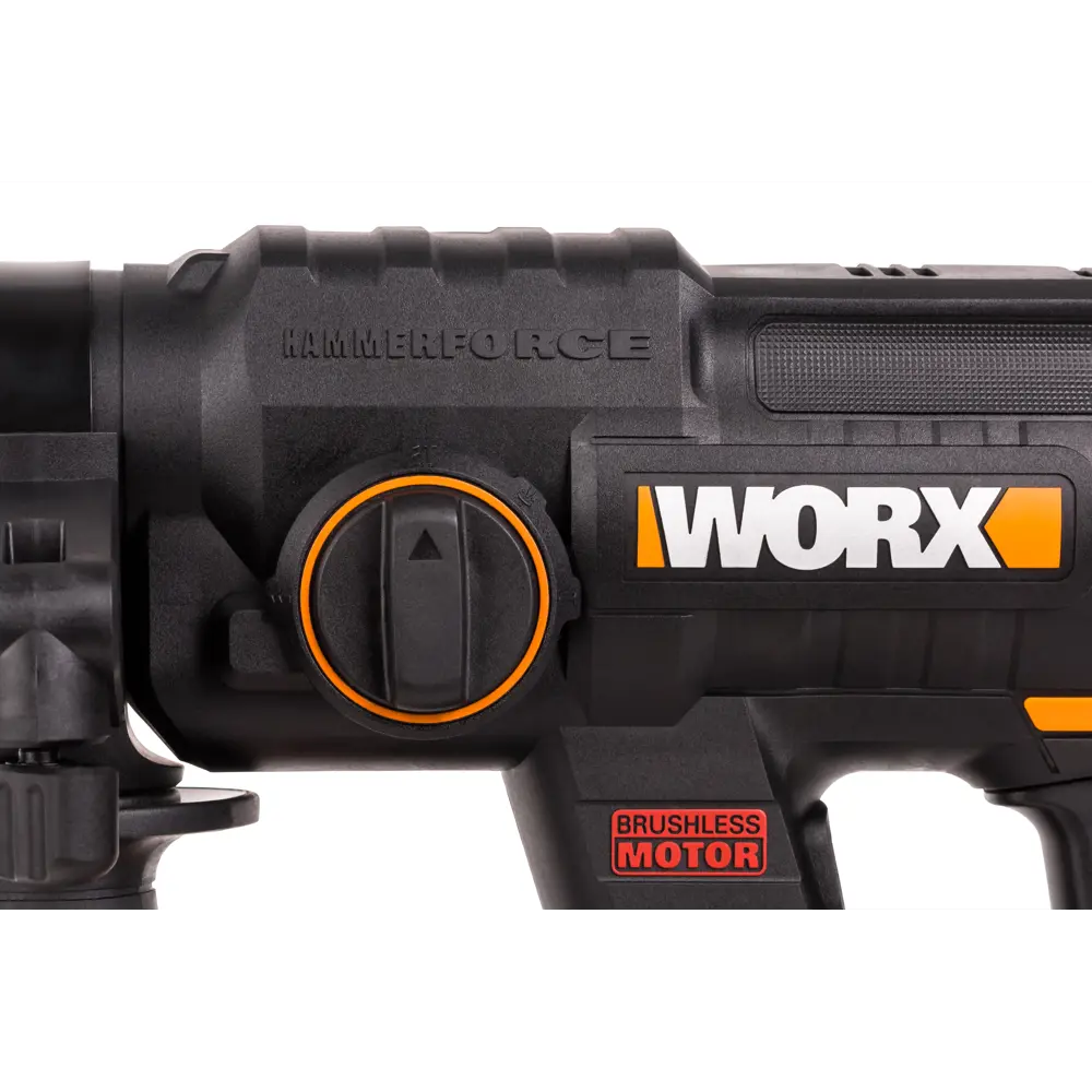 Фото 7 Перфоратор аккумуляторный бесщеточный SDS-plus Worx WX381.1, 20 В Li-ion 1x4 Ач, 2 Дж Фото 7 Перфоратор аккумуляторный бесщеточный SDS-plus Worx WX381.1, 20 В Li-ion 1x4 Ач, 2 Дж