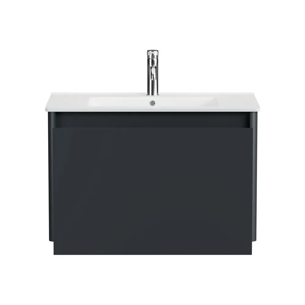 Фото 6 Тумба под раковину для ванной Allen Brau Gravity 80 см 1 ящик цвет антрацит матовый