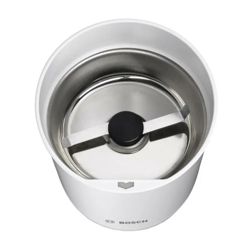 Фото 10 Электрическая кофемолка Bosch TSM6A011W система помола-ротационный нож 180 Вт цвет белый Фото 10 Электрическая кофемолка Bosch TSM6A011W система помола-ротационный нож 180 Вт цвет белый