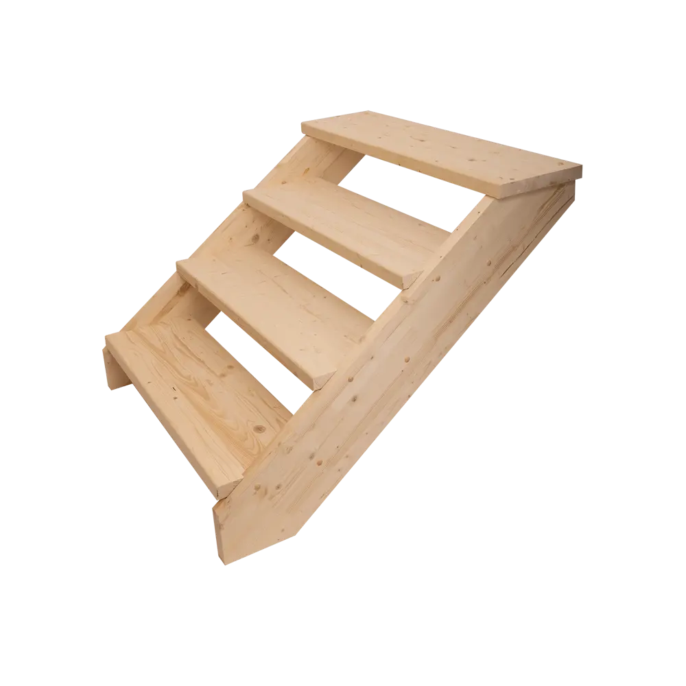 Фото Крыльцо для дома Дом Дерева 1300x1200x840мм сосна 4 ступени