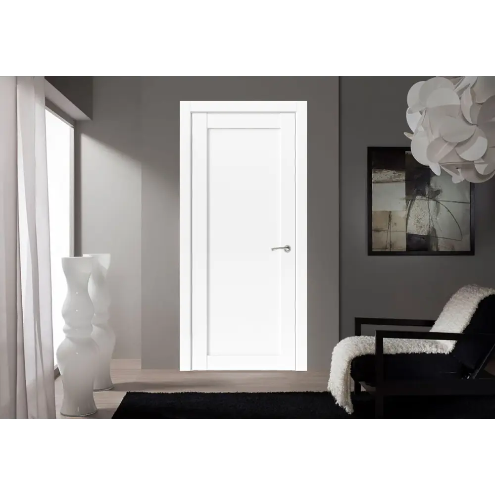 Фото 3 Дверь межкомнатная Uberture Лайт Классика 11011 глухая 80x200см ПВХ цвет лофт белый без замка и петель в комплекте Фото 3 Дверь межкомнатная Uberture Лайт Классика 11011 глухая 80x200см ПВХ цвет лофт белый без замка и петель в комплекте