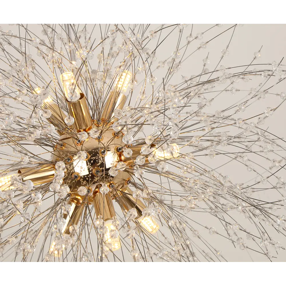 Фото 2 Светильник подвесной Kink light Дали 08455-9.33-kinklight 9 ламп 15 м² цвет золото