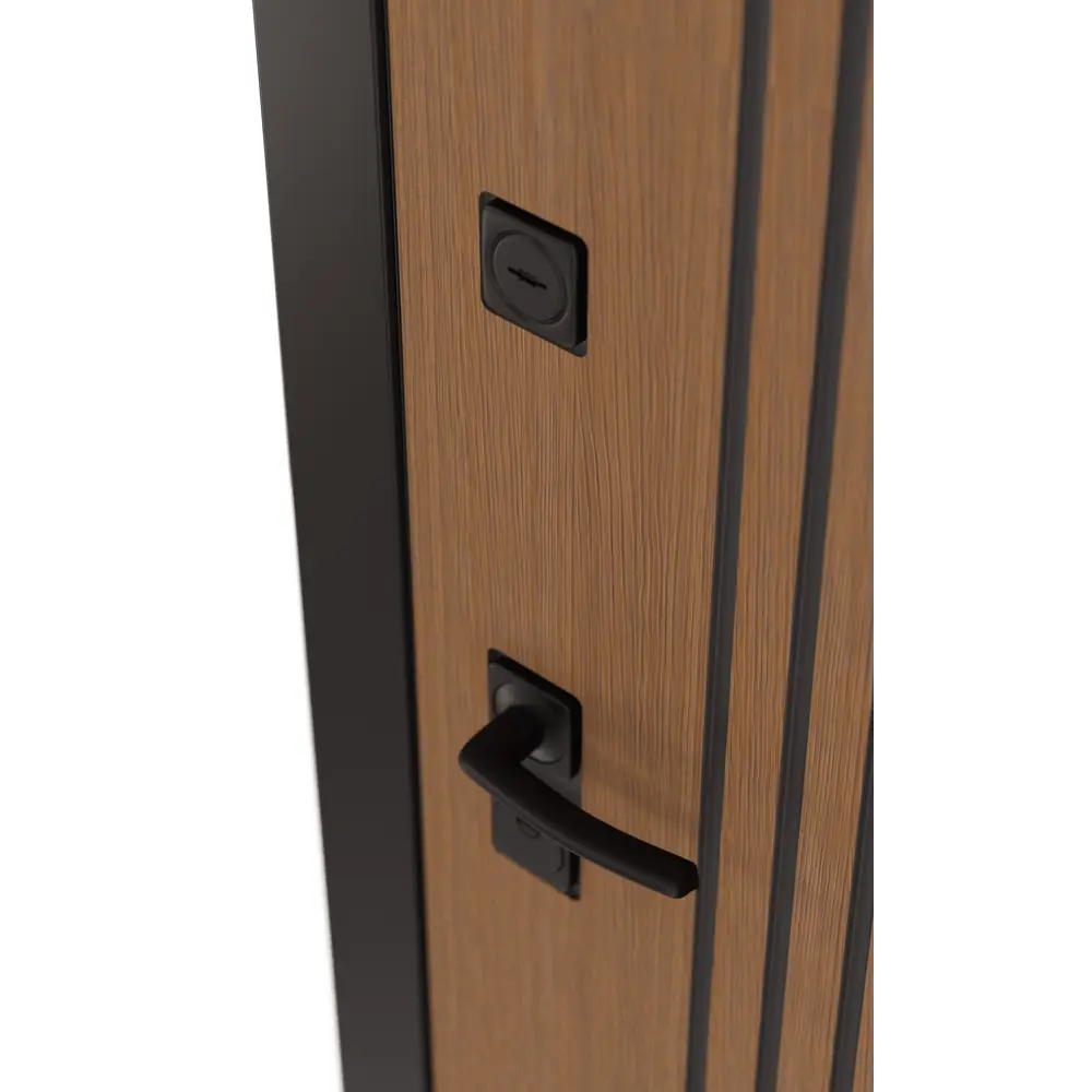 Фото 2 Входная дверь Лабиринт Шторм П24 правый 205x88см цвет дуб кантри темный/белый софт