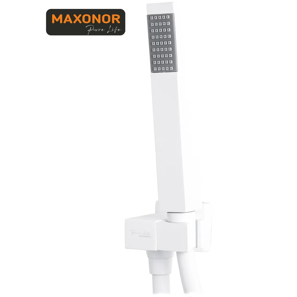 Фото 3 Душевой гарнитур Maxonor Pure Life PL6102-8 цвет белый Фото 3 Душевой гарнитур Maxonor Pure Life PL6102-8 цвет белый