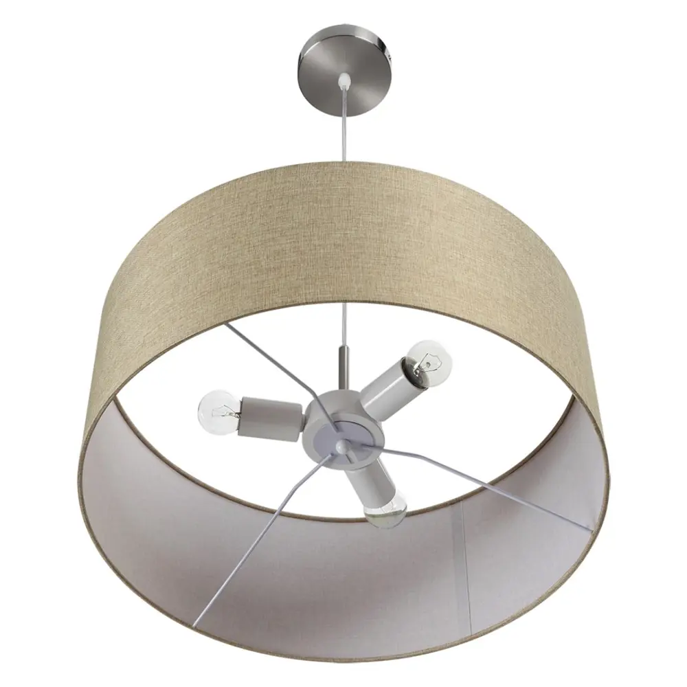 Фото 2 Светильник подвесной Lumion Nikki 8250-3 3 лампы 9 м² цвет бежевый/никель Фото 2 Светильник подвесной Lumion Nikki 8250-3 3 лампы 9 м² цвет бежевый/никель