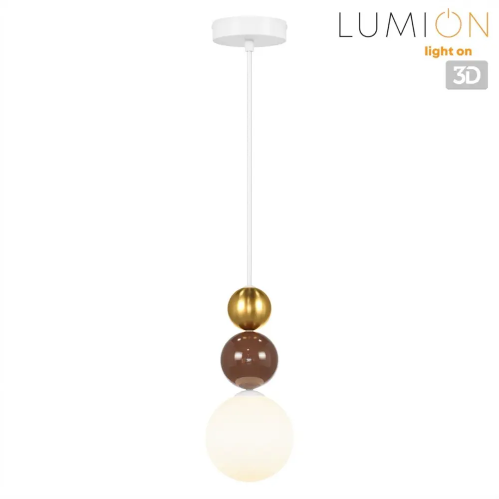Фото 5 Светильник подвесной Lumion Bonbones 8257-1 1 лампа 1 м² цвет белый/золото/коричневый Фото 5 Светильник подвесной Lumion Bonbones 8257-1 1 лампа 1 м² цвет белый/золото/коричневый