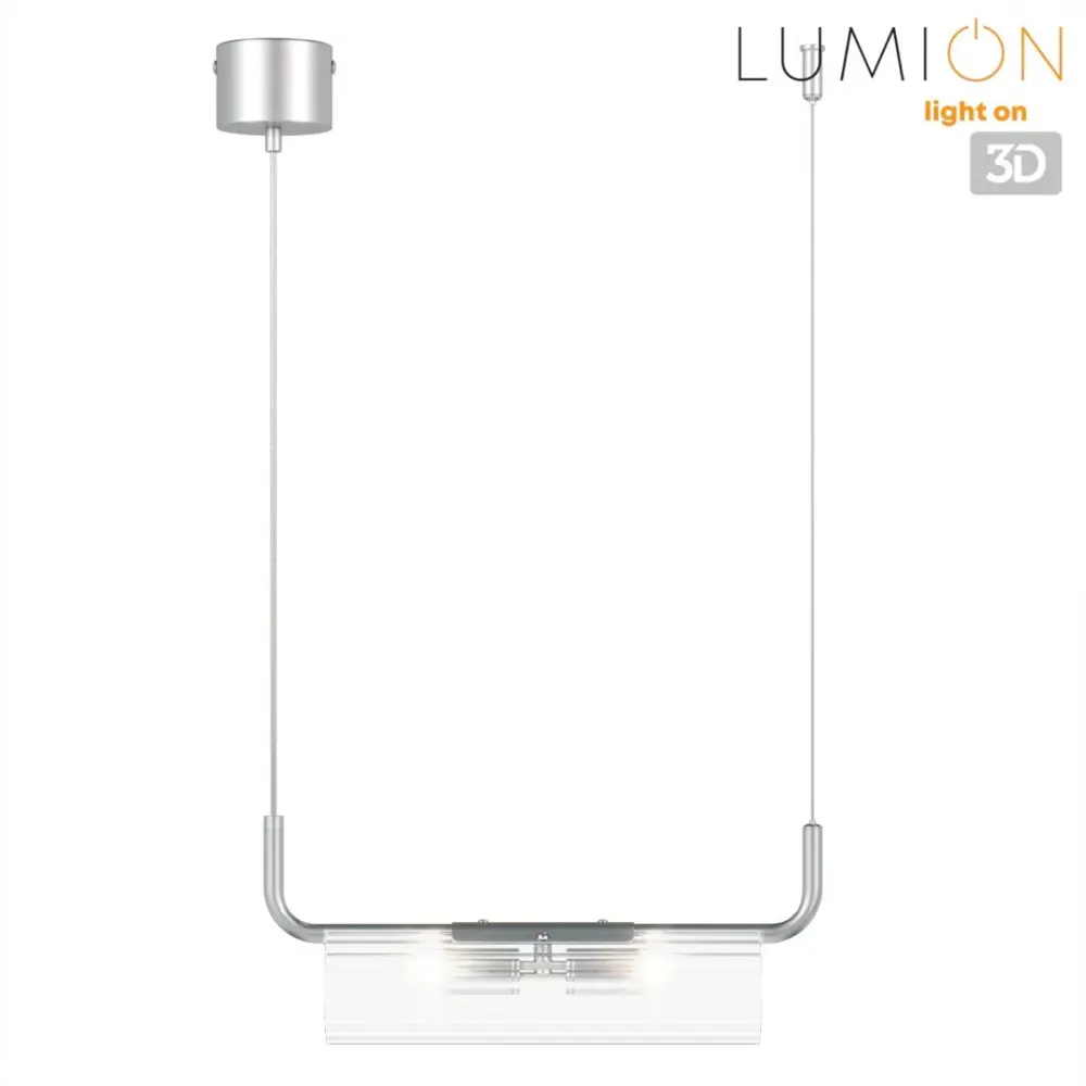 Фото 5 Светильник подвесной Lumion Toronto 8258-2 2 лампы 2 м² цвет прозрачный/серебро Фото 5 Светильник подвесной Lumion Toronto 8258-2 2 лампы 2 м² цвет прозрачный/серебро