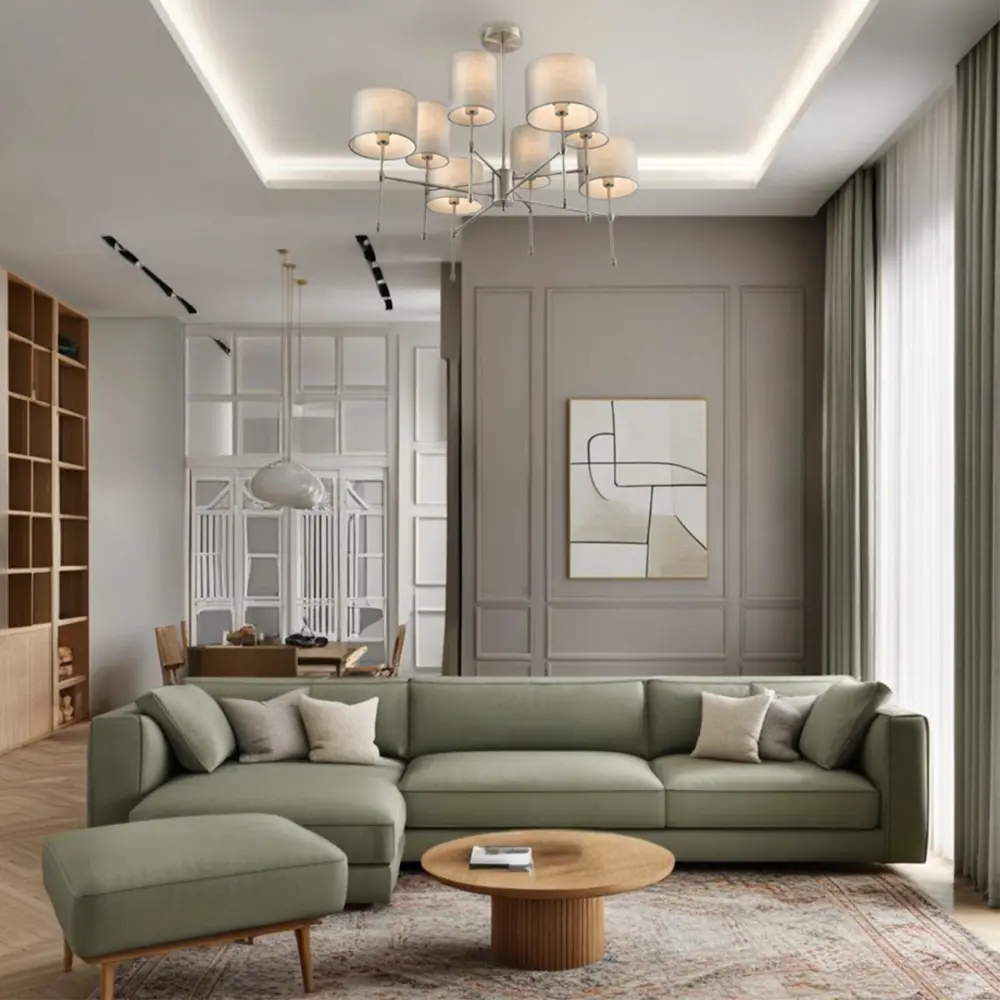 Фото 8 Люстра на штанге Lumion Latti 8262-8c 8 ламп 16 м² цвет серый/никель Фото 8 Люстра на штанге Lumion Latti 8262-8c 8 ламп 16 м² цвет серый/никель