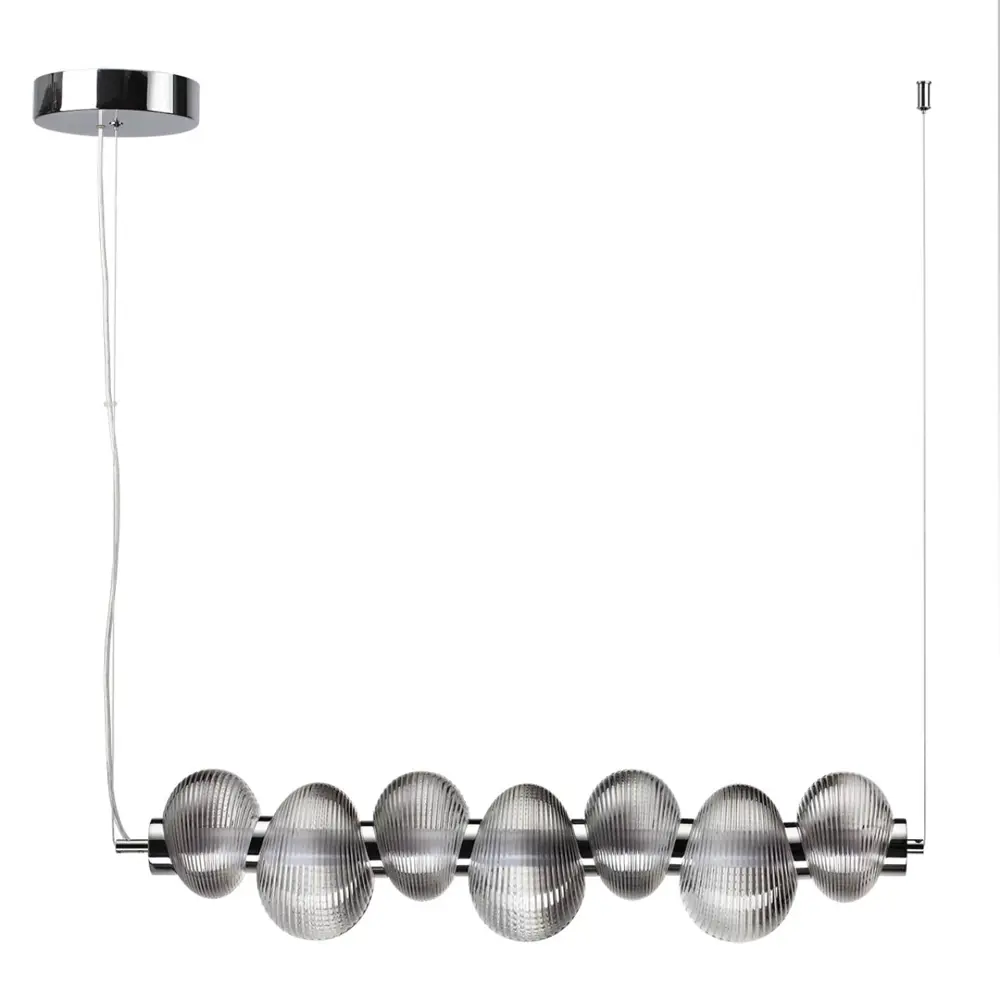 Фото Светильник подвесной светодиодный Odeon light Bruco 5096-24l 12 м² нейтральный белый свет цвет хром/серый Фото Светильник подвесной светодиодный Odeon light Bruco 5096-24l 12 м² нейтральный белый свет цвет хром/серый