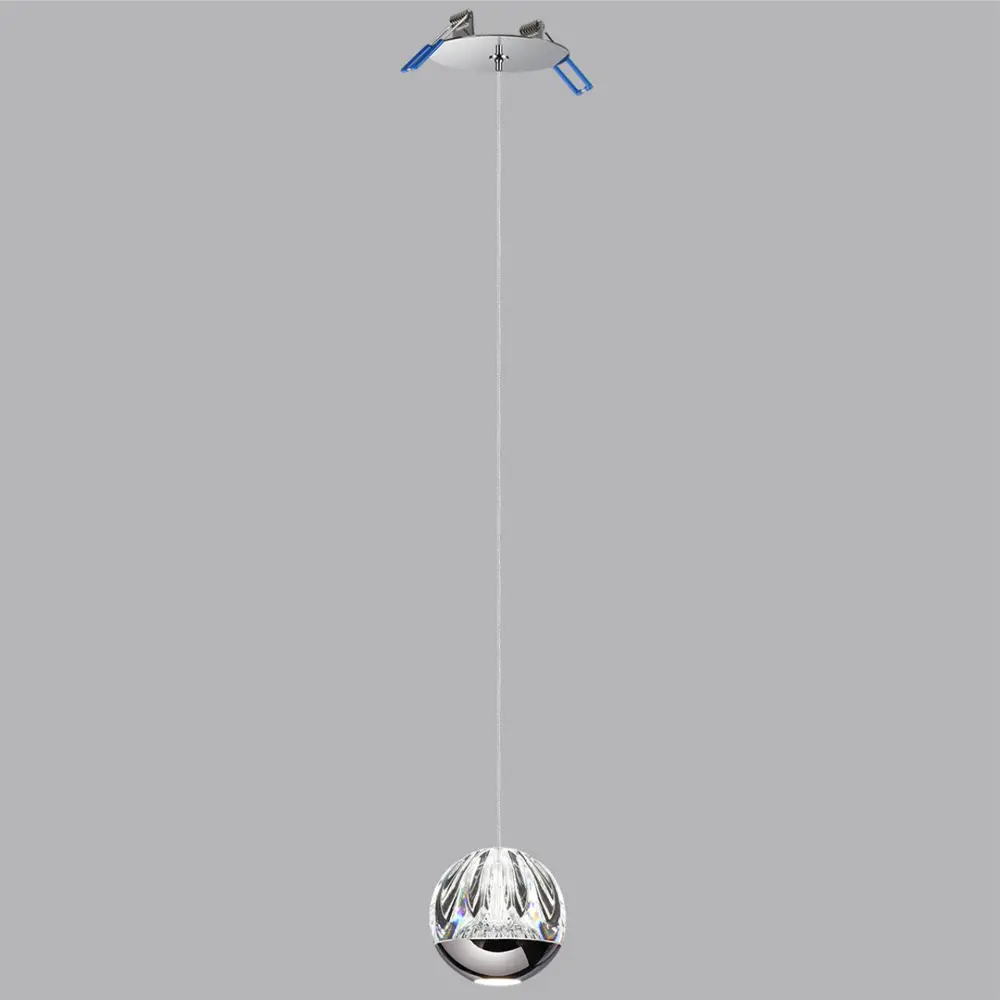 Фото 3 Светильник подвесной светодиодный Odeon light Sono 5100-5l 1.5 м² нейтральный белый свет цвет хром/прозрачный Фото 3 Светильник подвесной светодиодный Odeon light Sono 5100-5l 1.5 м² нейтральный белый свет цвет хром/прозрачный