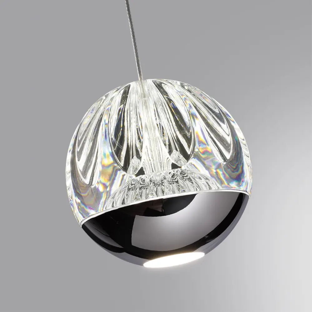 Фото 5 Светильник подвесной светодиодный Odeon light Sono 5100-5l 1.5 м² нейтральный белый свет цвет хром/прозрачный Фото 5 Светильник подвесной светодиодный Odeon light Sono 5100-5l 1.5 м² нейтральный белый свет цвет хром/прозрачный