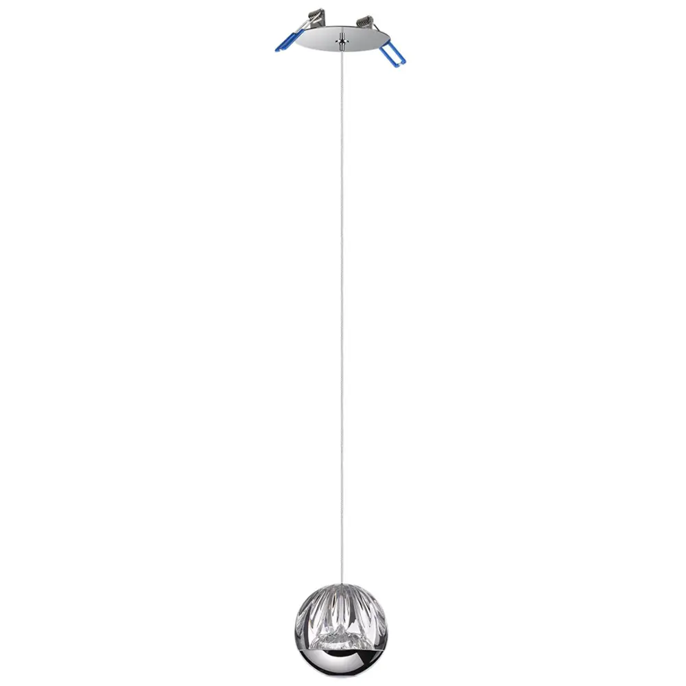 Фото 4 Светильник подвесной светодиодный Odeon light Sono 5100-5l 1.5 м² нейтральный белый свет цвет хром/прозрачный Фото 4 Светильник подвесной светодиодный Odeon light Sono 5100-5l 1.5 м² нейтральный белый свет цвет хром/прозрачный