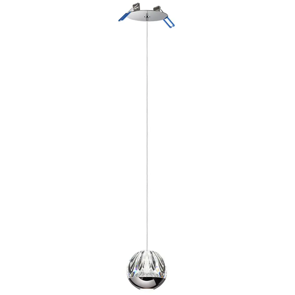 Фото 2 Светильник подвесной светодиодный Odeon light Sono 5100-5l 1.5 м² нейтральный белый свет цвет хром/прозрачный Фото 2 Светильник подвесной светодиодный Odeon light Sono 5100-5l 1.5 м² нейтральный белый свет цвет хром/прозрачный