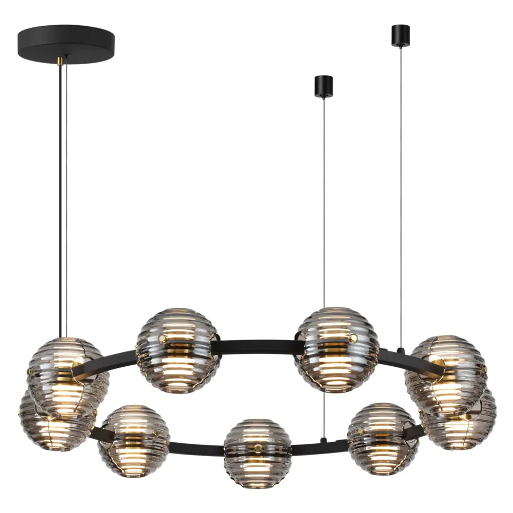 Фото Люстра подвесная светодиодная Odeon light 5041-90l 35 м² нейтральный белый свет цвет черный Фото Люстра подвесная светодиодная Odeon light 5041-90l 35 м² нейтральный белый свет цвет черный