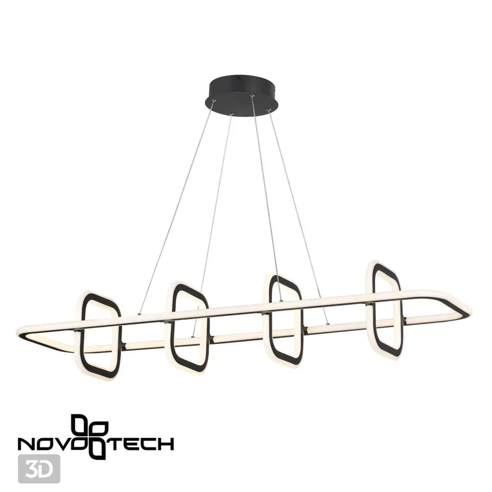 Фото 9 Люстра подвесная светодиодная Novotech Ondo 359185 нейтральный белый свет цвет черный Фото 9 Люстра подвесная светодиодная Novotech Ondo 359185 нейтральный белый свет цвет черный