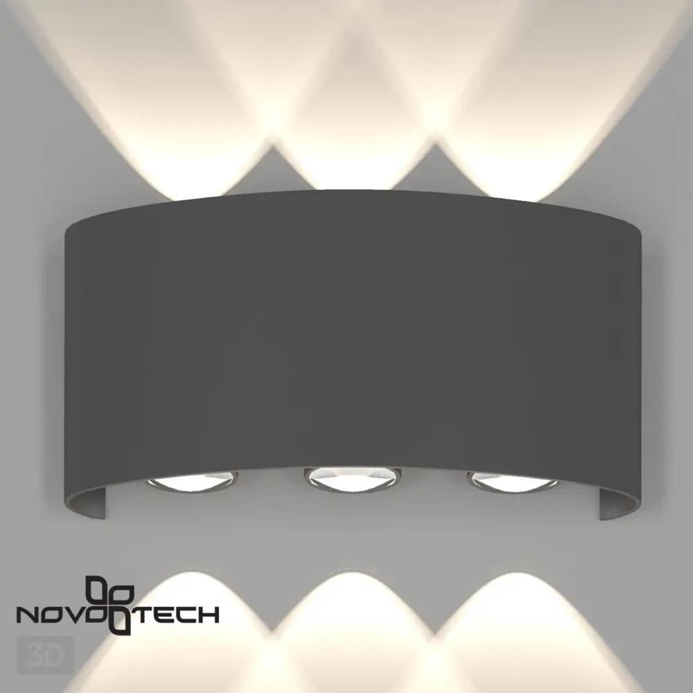 Фото 6 Светильник настенный светодиодный уличный Novotech CALLE 358460 480 Лм 6 Вт 4000 К IP54 Фото 6 Светильник настенный светодиодный уличный Novotech CALLE 358460 480 Лм 6 Вт 4000 К IP54