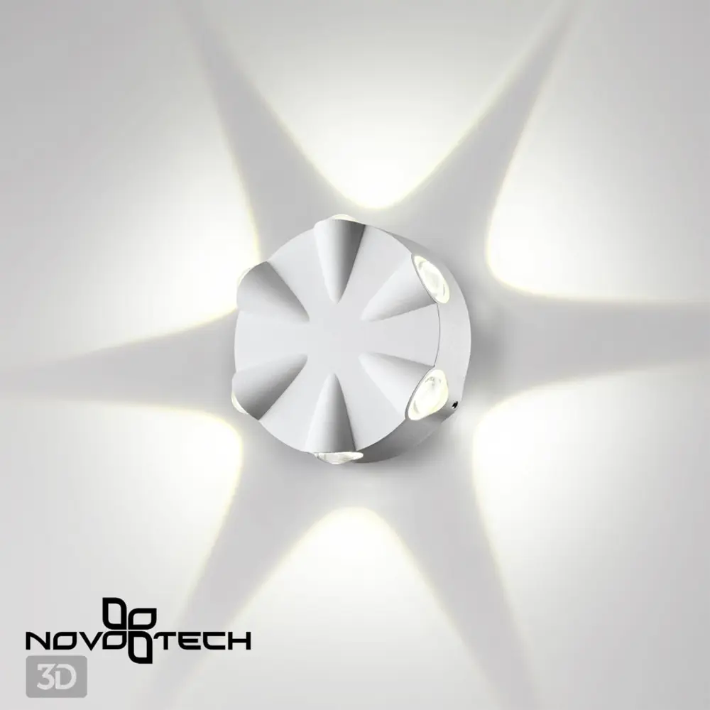 Фото Светильник настенный светодиодный уличный Novotech 358940 Calle IP54 цвет белый Фото Светильник настенный светодиодный уличный Novotech 358940 Calle IP54 цвет белый