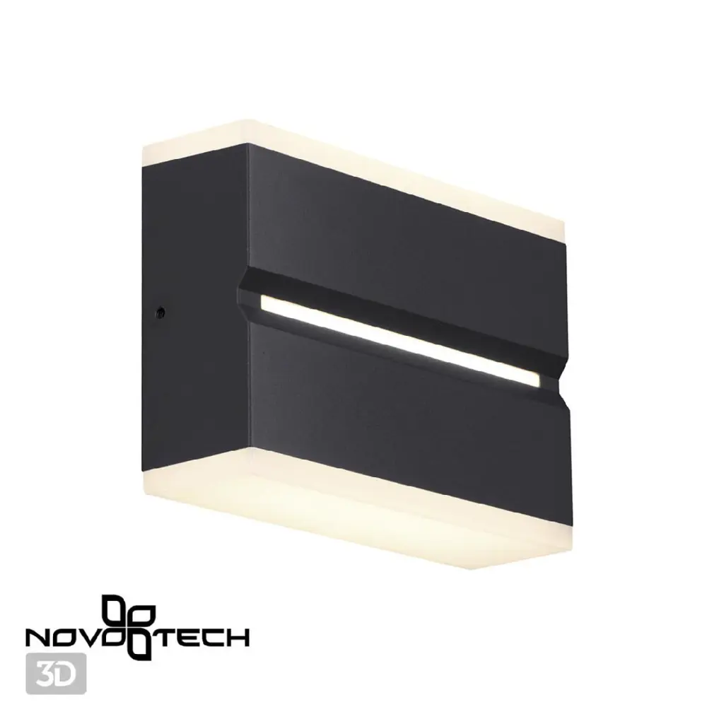 Фото 7 Светильник настенный светодиодный уличный Novotech 359196 IP54 цвет черный Фото 7 Светильник настенный светодиодный уличный Novotech 359196 IP54 цвет черный