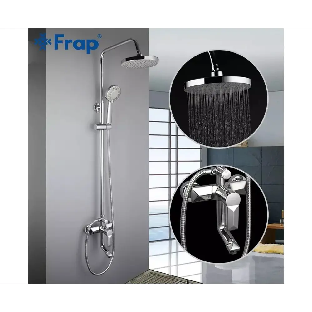Фото 2 Душевая система Frap F2418 3 режим цвет хром Фото 2 Душевая система Frap F2418 3 режим цвет хром
