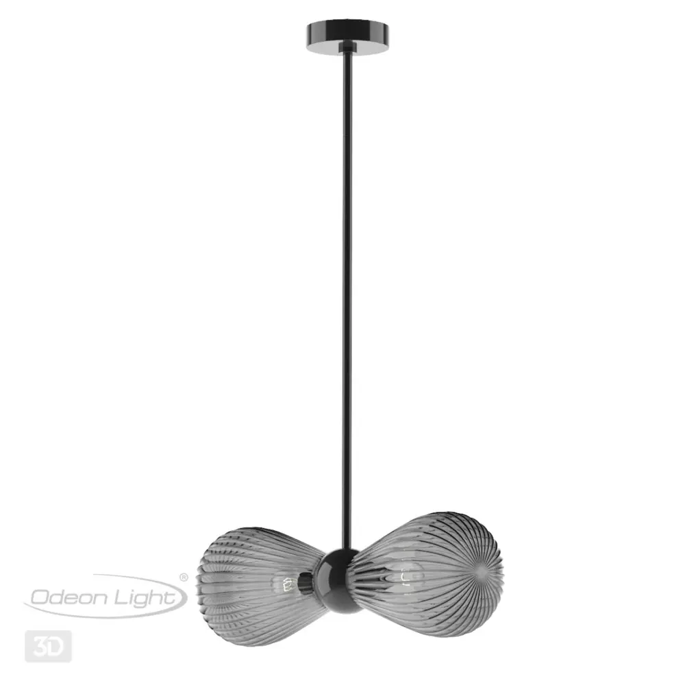 Фото 4 Светильник подвесной Odeon light Elica Od_5417_2 2 лампы 4 м² цвет черный/дымчатый Фото 4 Светильник подвесной Odeon light Elica Od_5417_2 2 лампы 4 м² цвет черный/дымчатый