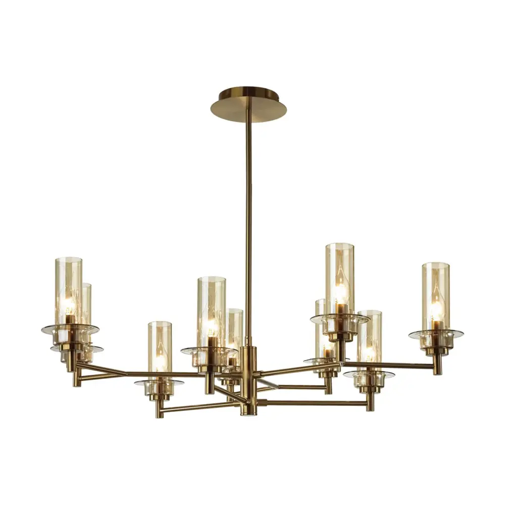 Фото 4 Люстра на штанге Lumion Madonna Lmn_6554_9c 9 ламп 18 м² цвет бронза/коньяк Фото 4 Люстра на штанге Lumion Madonna Lmn_6554_9c 9 ламп 18 м² цвет бронза/коньяк