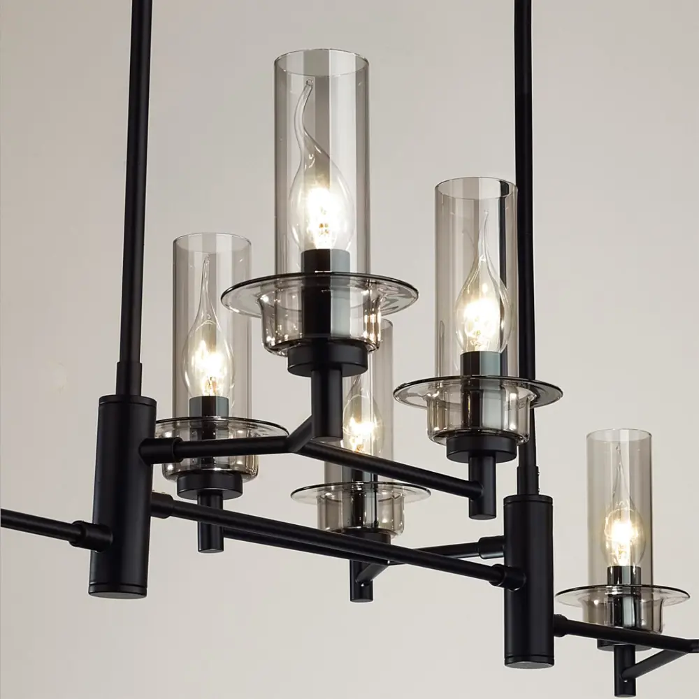 Фото 5 Люстра на штанге Lumion Madonna Lmn_6555_8c 8 ламп 16 м² цвет черный/дымчатый Фото 5 Люстра на штанге Lumion Madonna Lmn_6555_8c 8 ламп 16 м² цвет черный/дымчатый