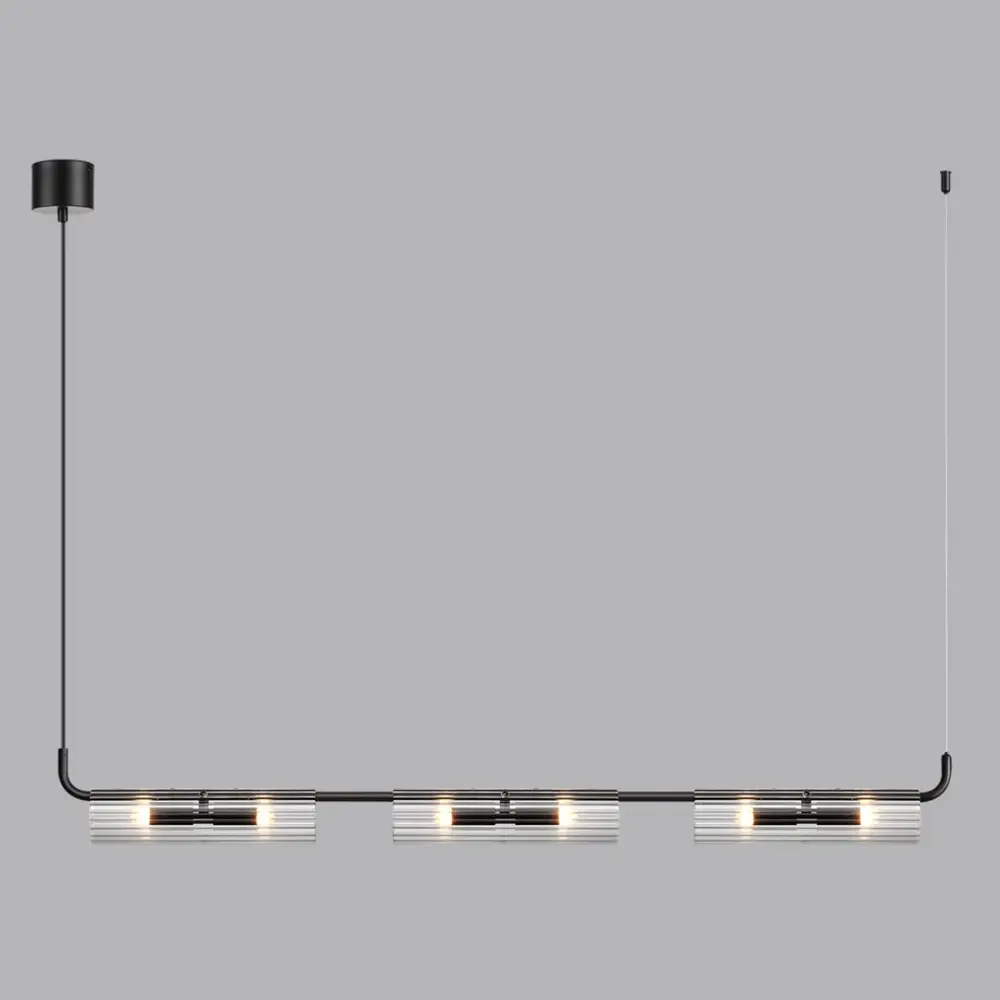 Фото 2 Светильник подвесной Lumion Toronto Lmn_6561_6 6 ламп 12 м² цвет прозрачный/черный Фото 2 Светильник подвесной Lumion Toronto Lmn_6561_6 6 ламп 12 м² цвет прозрачный/черный