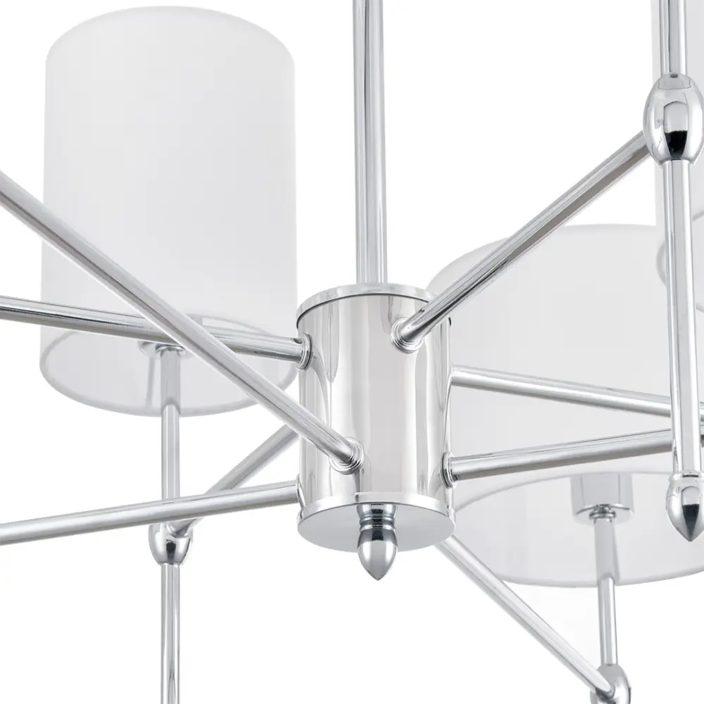 Фото 5 Люстра на штанге Lumion Latti Lmn_6589_8c 8 ламп 16 м² цвет хром/белый Фото 5 Люстра на штанге Lumion Latti Lmn_6589_8c 8 ламп 16 м² цвет хром/белый