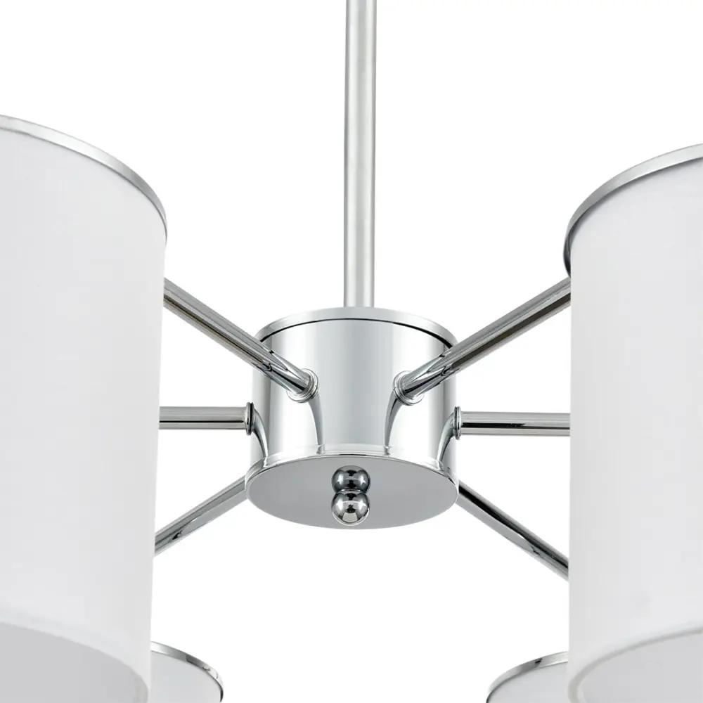 Фото 5 Люстра на штанге Lumion Suntori Lmn_6591_6 6 ламп 12 м² цвет хром/белый