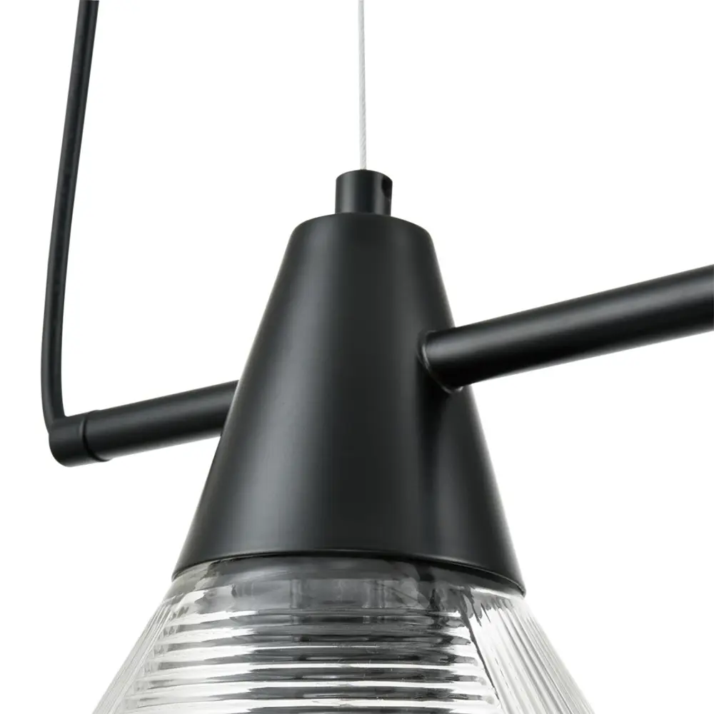 Фото 4 Светильник подвесной Lumion Corne Lmn_6595_4a 4 лампы 12 м² цвет прозрачный/черный