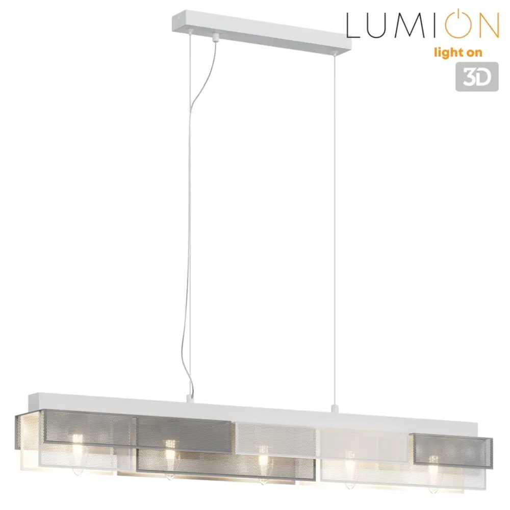 Фото 5 Светильник подвесной Lumion Dana Lmn_8006_5a 5 ламп 10 м² цвет белый/никель Фото 5 Светильник подвесной Lumion Dana Lmn_8006_5a 5 ламп 10 м² цвет белый/никель