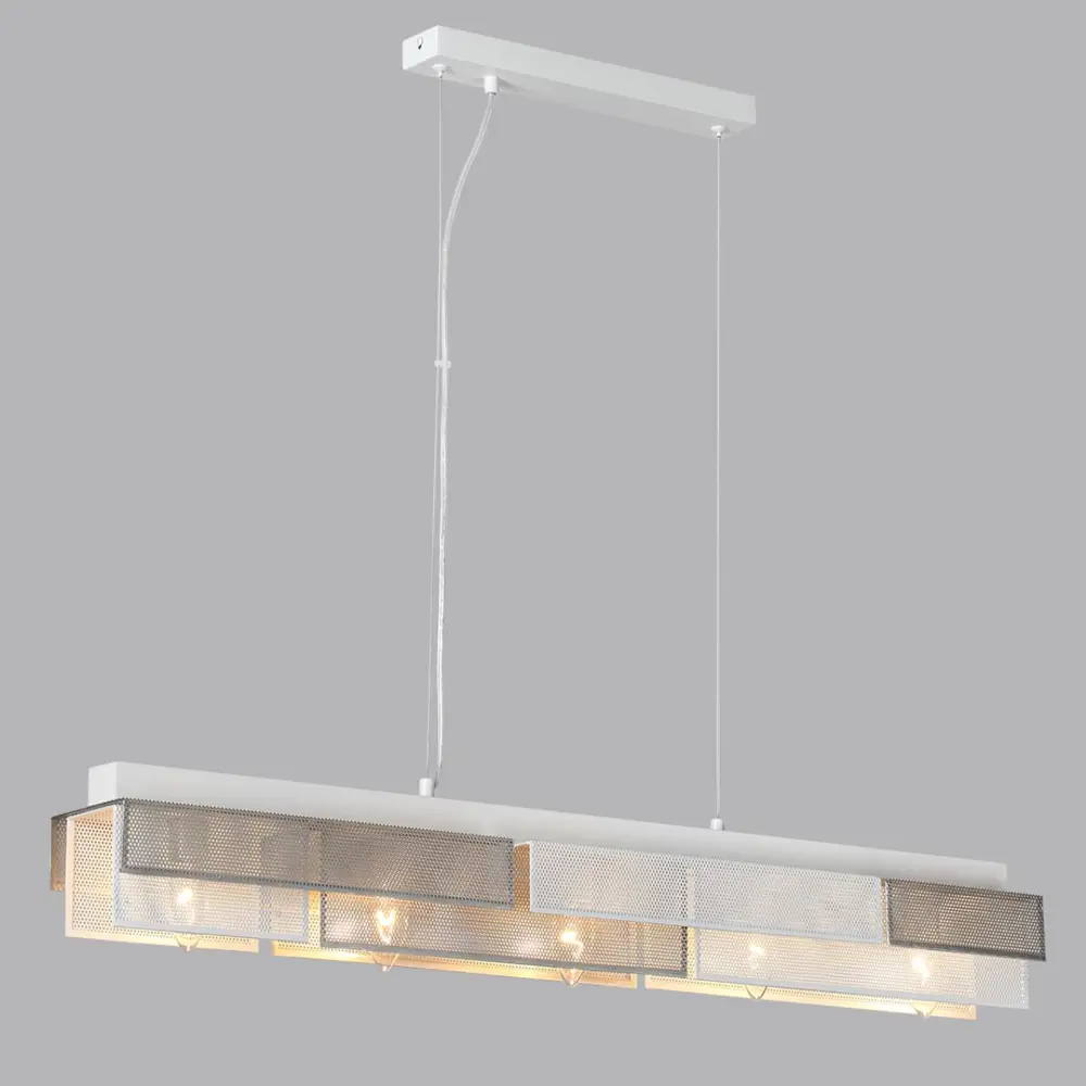 Фото 3 Светильник подвесной Lumion Dana Lmn_8006_5a 5 ламп 10 м² цвет белый/никель Фото 3 Светильник подвесной Lumion Dana Lmn_8006_5a 5 ламп 10 м² цвет белый/никель