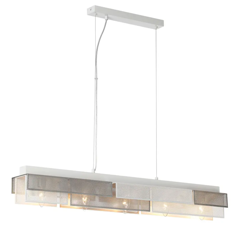 Фото 4 Светильник подвесной Lumion Dana Lmn_8006_5a 5 ламп 10 м² цвет белый/никель Фото 4 Светильник подвесной Lumion Dana Lmn_8006_5a 5 ламп 10 м² цвет белый/никель