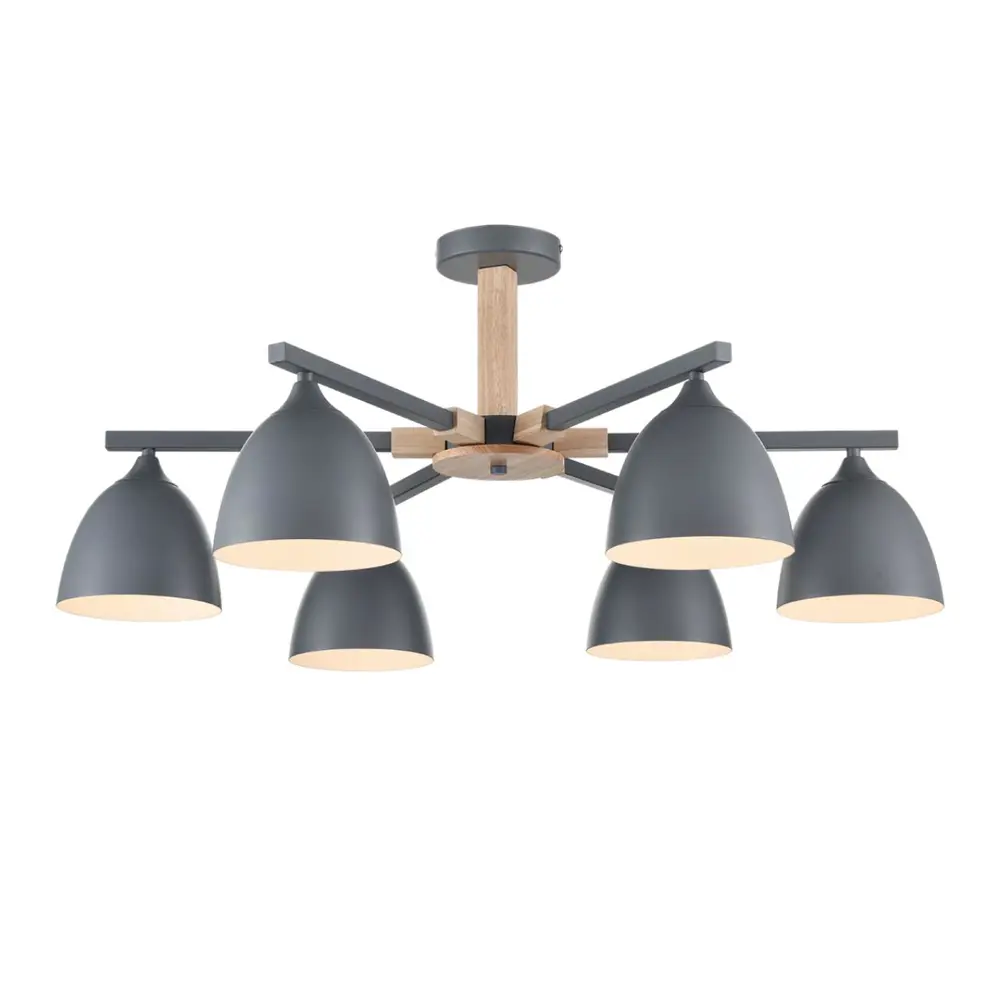 Фото 3 Люстра потолочная Lumion Colange Lmn_8096_6c 6 ламп 18 м² цвет серый Фото 3 Люстра потолочная Lumion Colange Lmn_8096_6c 6 ламп 18 м² цвет серый