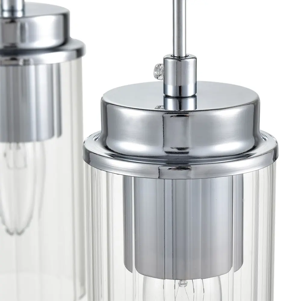 Фото 5 Светильник подвесной Lumion Isha Lmn_8102_3a 3 лампы 6 м² цвет хром/прозрачный Фото 5 Светильник подвесной Lumion Isha Lmn_8102_3a 3 лампы 6 м² цвет хром/прозрачный