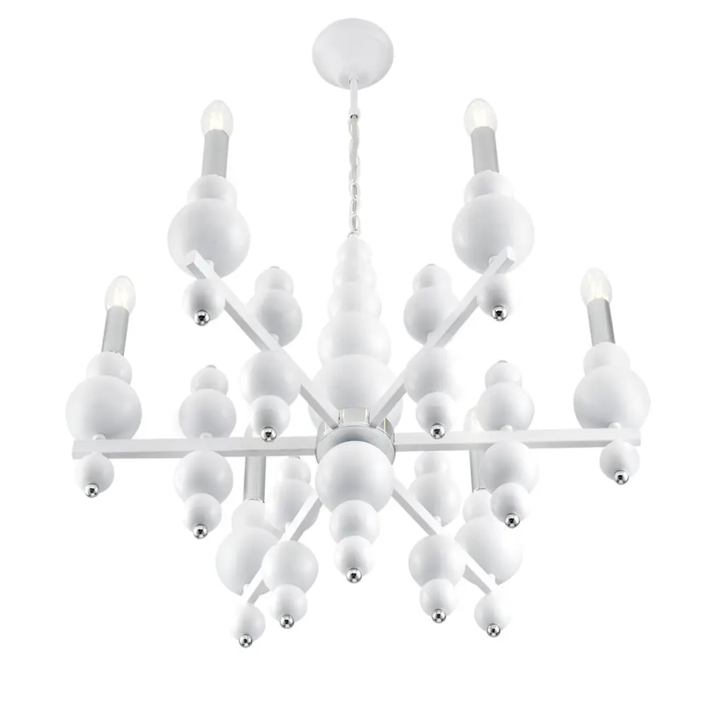 Фото 2 Люстра подвесная Lumion Nana Lmn_8260_6 6 ламп 12 м² цвет хром/белый Фото 2 Люстра подвесная Lumion Nana Lmn_8260_6 6 ламп 12 м² цвет хром/белый