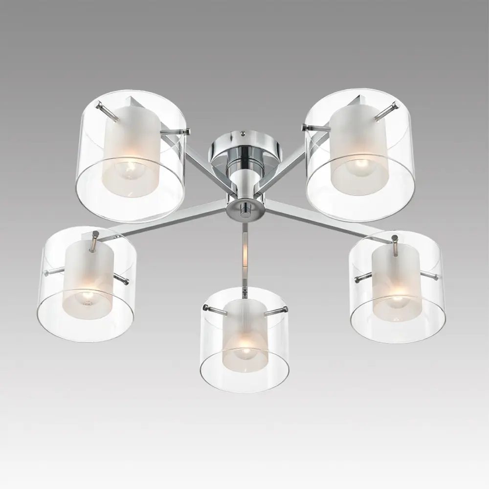 Фото 2 Люстра потолочная Lumion Verdi Lmn_8261_5c 5 ламп 10 м² цвет хром/прозрачный Фото 2 Люстра потолочная Lumion Verdi Lmn_8261_5c 5 ламп 10 м² цвет хром/прозрачный