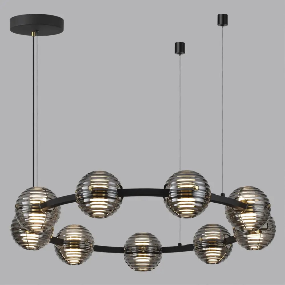 Фото 3 Светильник подвесной светодиодный Odeon light Troni Od_5041_90l 35 м² нейтральный белый свет цвет черный Фото 3 Светильник подвесной светодиодный Odeon light Troni Od_5041_90l 35 м² нейтральный белый свет цвет черный