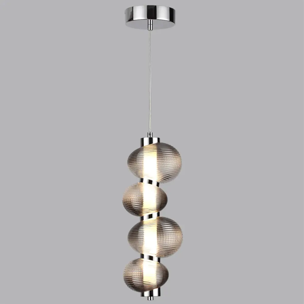 Фото 3 Светильник подвесной светодиодный Odeon light Bruco Od_5096_17l 9 м² нейтральный белый свет цвет хром/серый Фото 3 Светильник подвесной светодиодный Odeon light Bruco Od_5096_17l 9 м² нейтральный белый свет цвет хром/серый