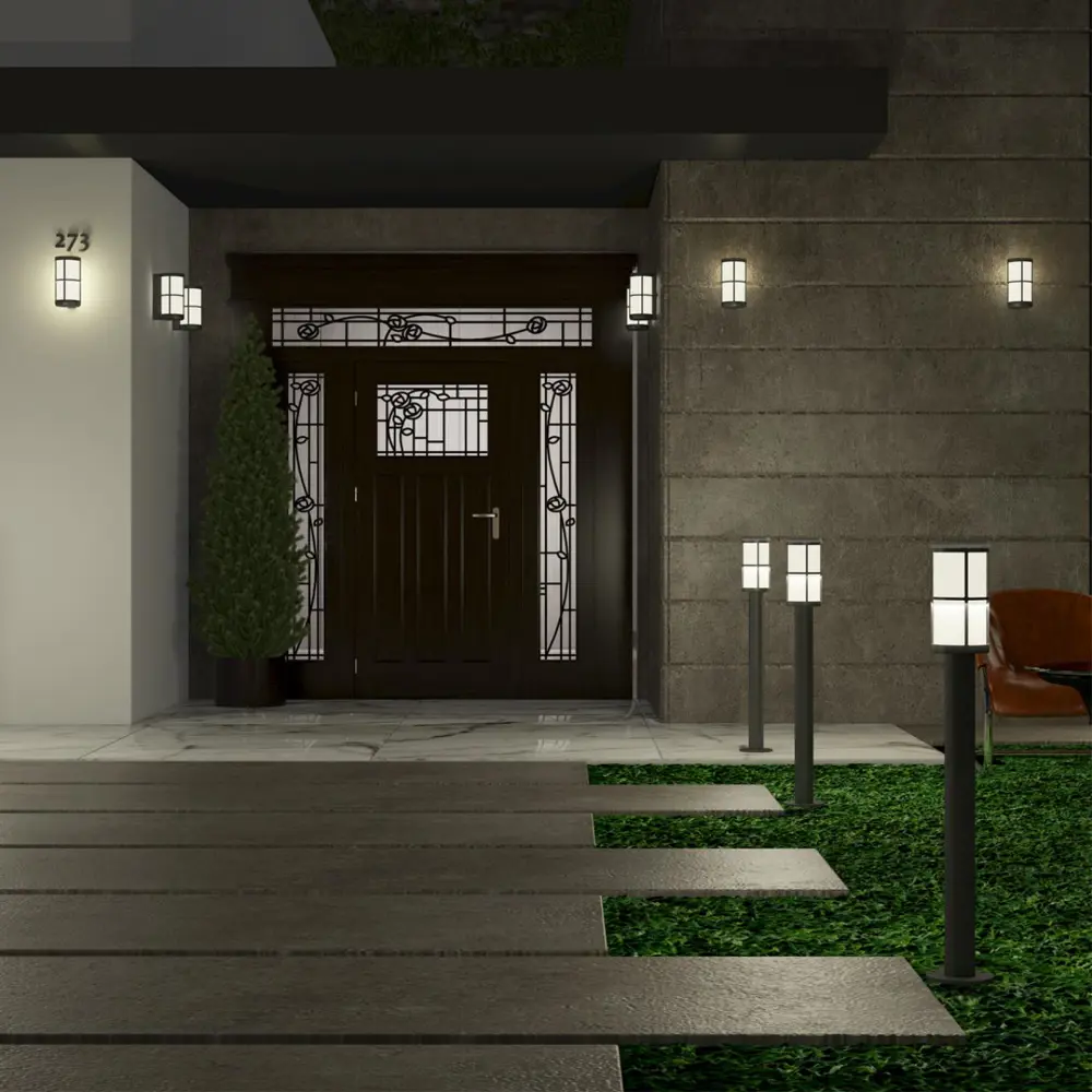 Фото 3 Фонарный столб уличный Novotech Zebra Nv_370776 18 Вт 90 см IP54 цвет серый