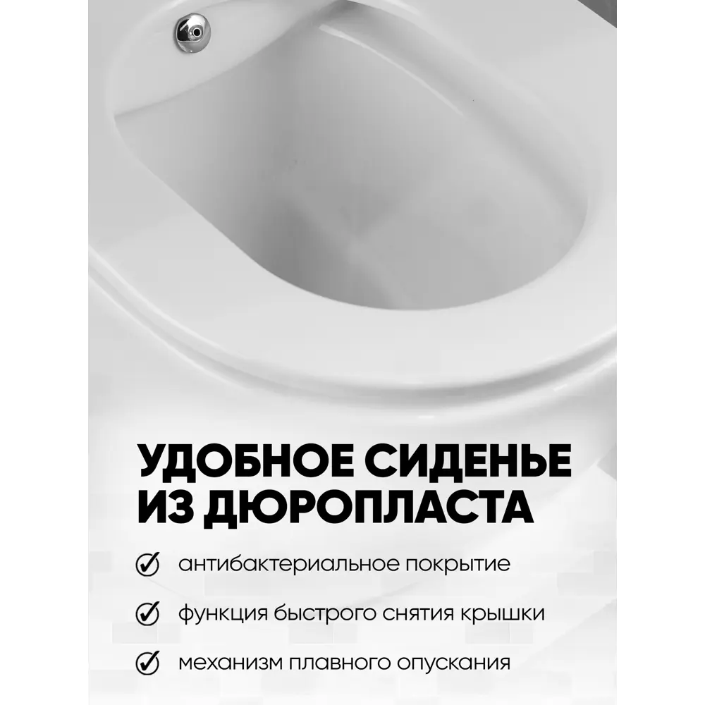 Фото 7 Унитаз подвесной Holler Wall Bidet безободковый цвет белый Фото 7 Унитаз подвесной Holler Wall Bidet безободковый цвет белый