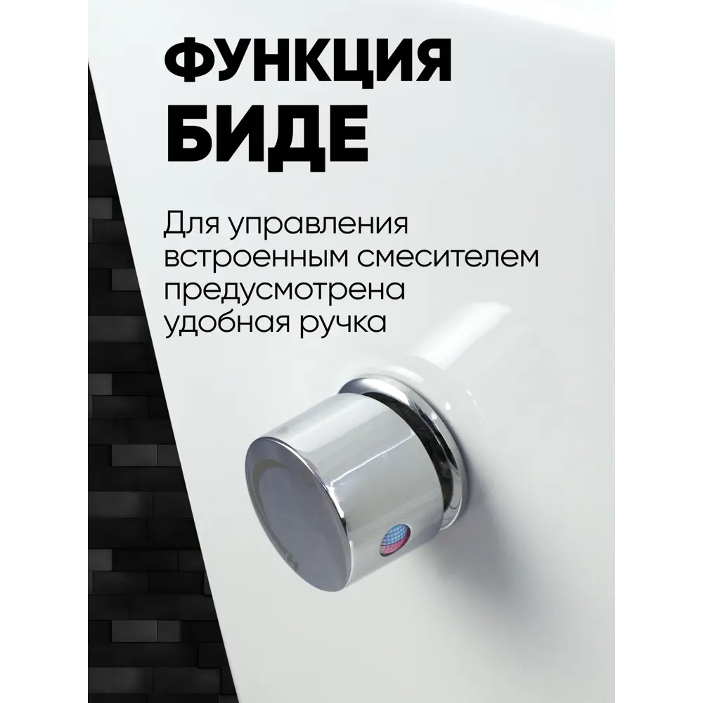 Фото 2 Унитаз подвесной Holler Block Bidet безободковый цвет белый Фото 2 Унитаз подвесной Holler Block Bidet безободковый цвет белый