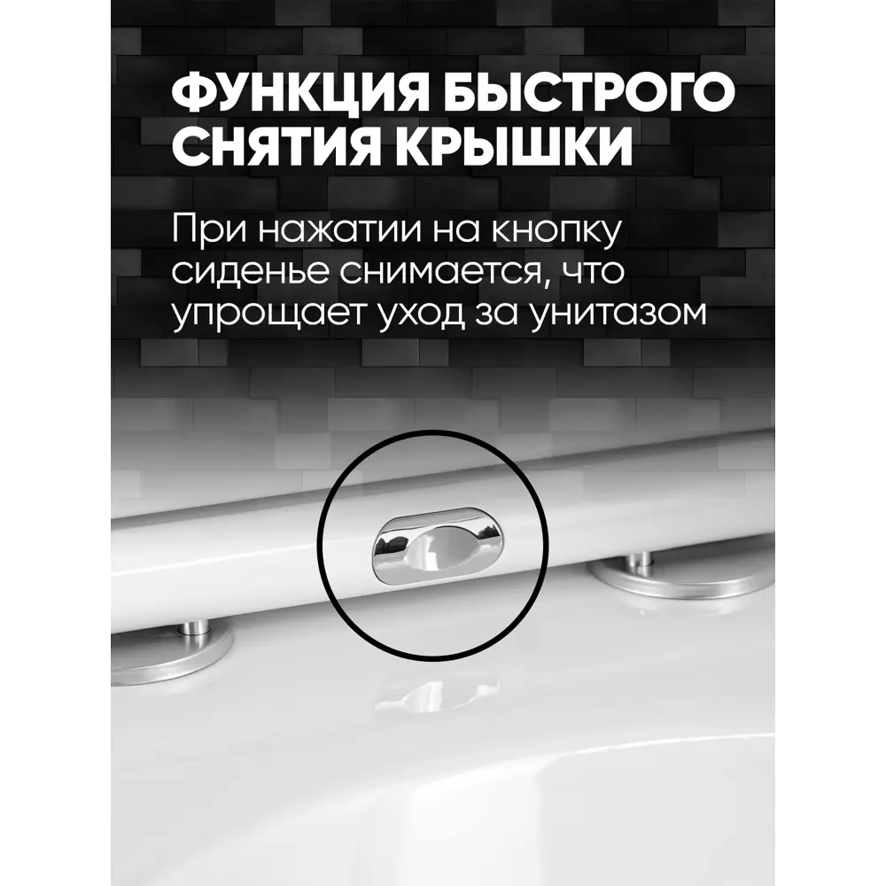 Фото 8 Унитаз подвесной Holler Great безободковый цвет белый Фото 8 Унитаз подвесной Holler Great безободковый цвет белый
