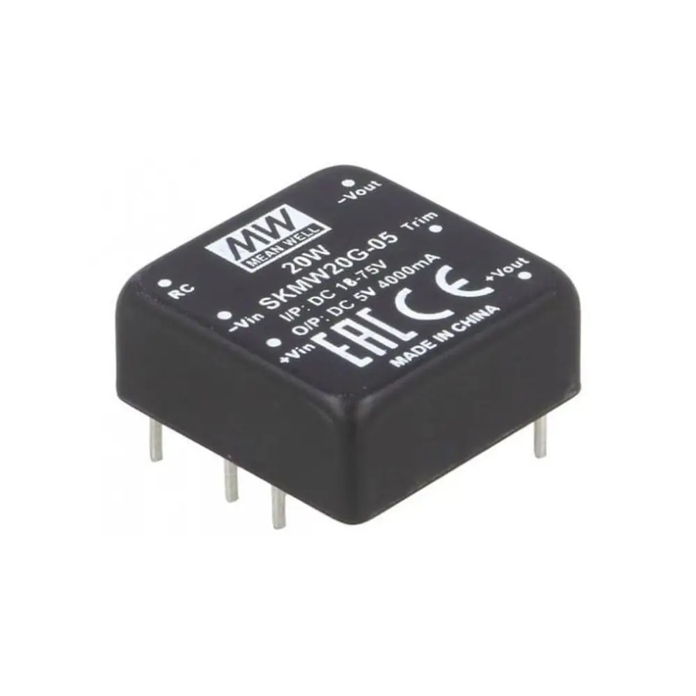 Фото Блок питания Mean Well DC/DC 20 Вт 5 В 4 А SKMW20G-05 Фото Блок питания Mean Well DC/DC 20 Вт 5 В 4 А SKMW20G-05