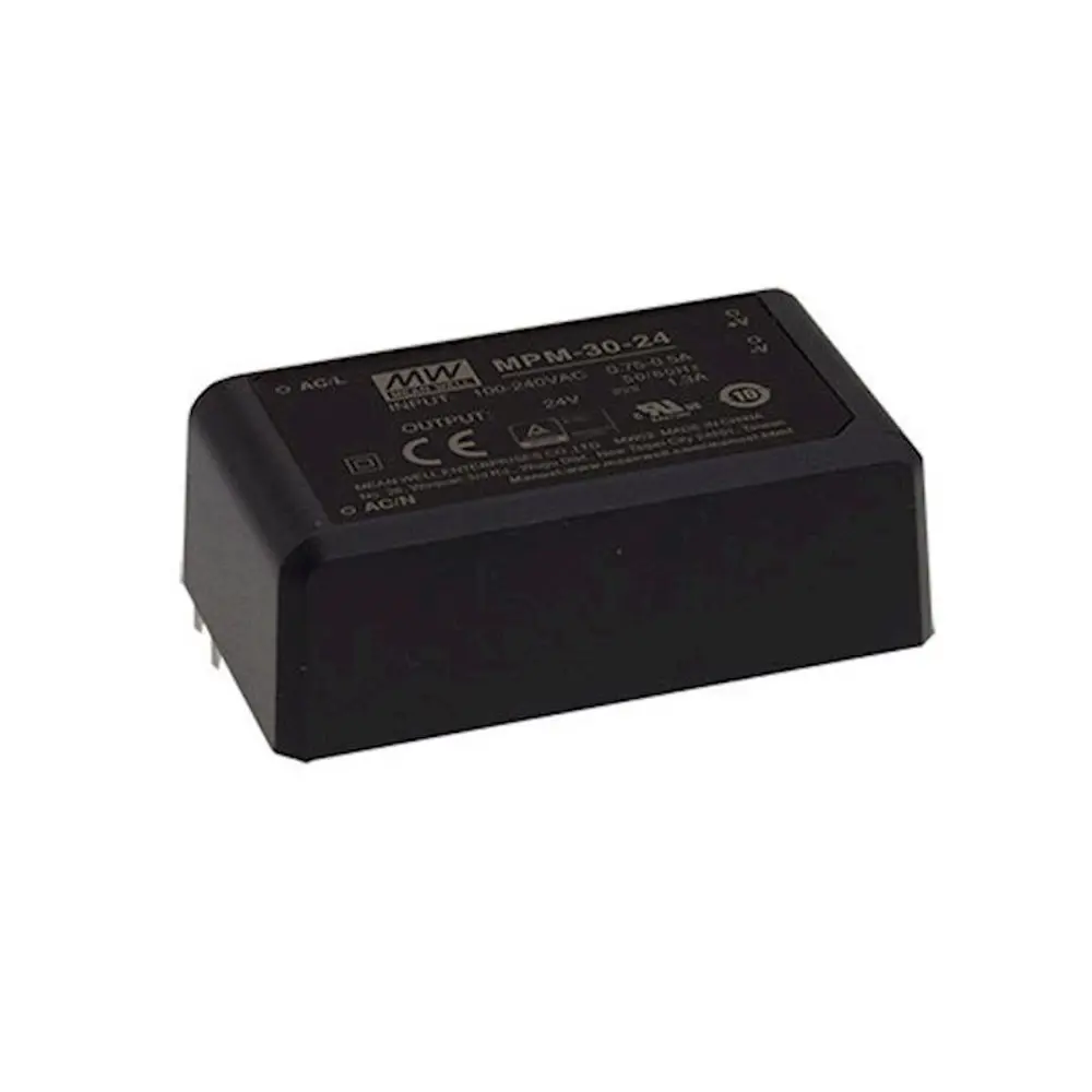 Фото Блок питания Mean Well MPM-30-24 на плату 30 Вт 24 В 1.3 А цвет черный Фото Блок питания Mean Well MPM-30-24 на плату 30 Вт 24 В 1.3 А цвет черный