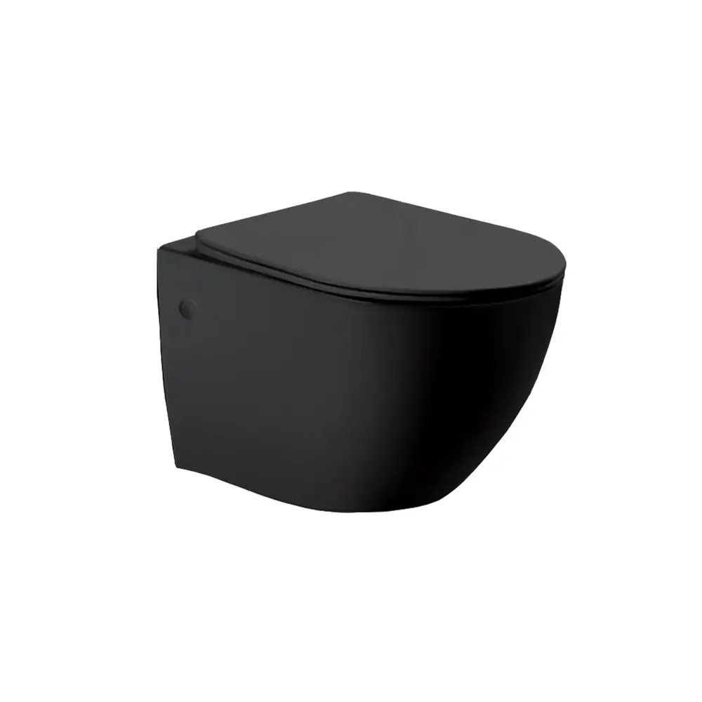 Фото 2 Инсталляция с унитазом комплект 3 в 1 Di унитаз подвесной Vincea Globo VT1-14MB черный с кнопкой черной