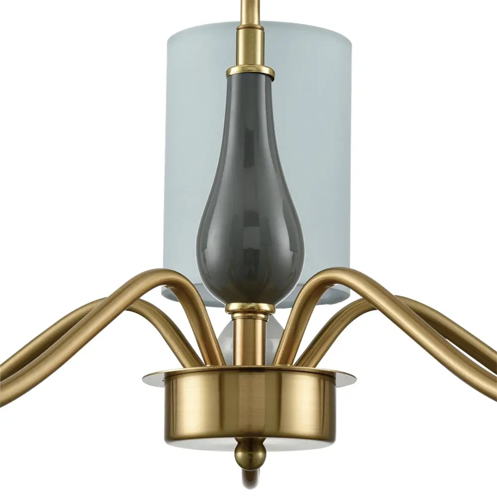 Фото 5 Люстра на штанге Lumion Anri 6590-5 5 ламп 10 м² цвет мятный/зеленый/латунь Фото 5 Люстра на штанге Lumion Anri 6590-5 5 ламп 10 м² цвет мятный/зеленый/латунь